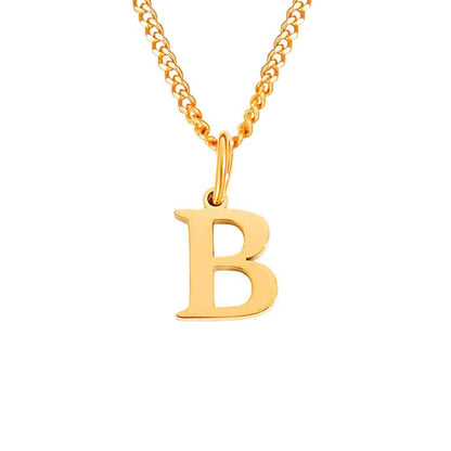 14K Edelstahl Halskette Buchstabenkette Modern