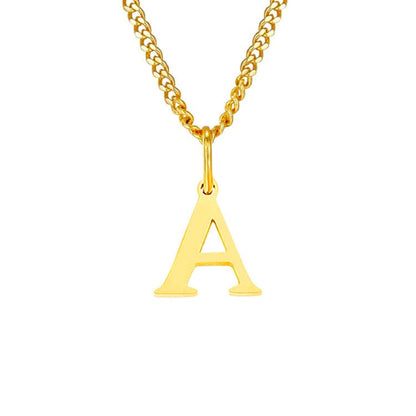 14K Edelstahl Halskette Buchstabenkette Modern - BerlinGlamour