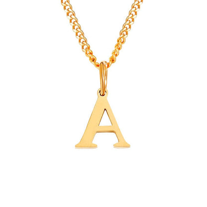 14K Edelstahl Halskette Buchstabenkette Modern