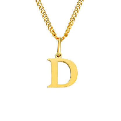 14K Edelstahl Halskette Buchstabenkette Modern
