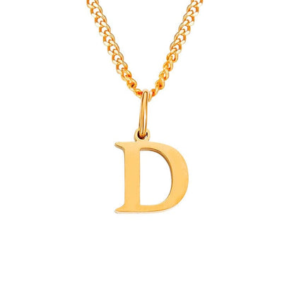 14K Edelstahl Halskette Buchstabenkette Modern