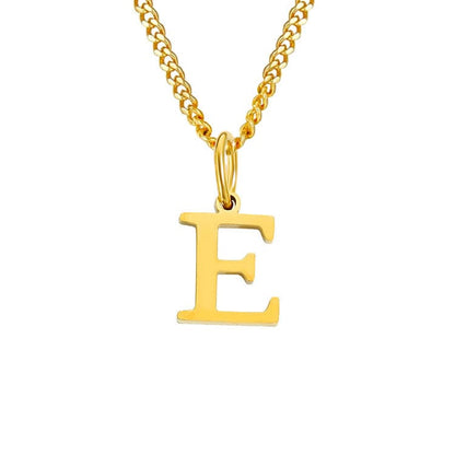 14K Edelstahl Halskette Buchstabenkette Modern
