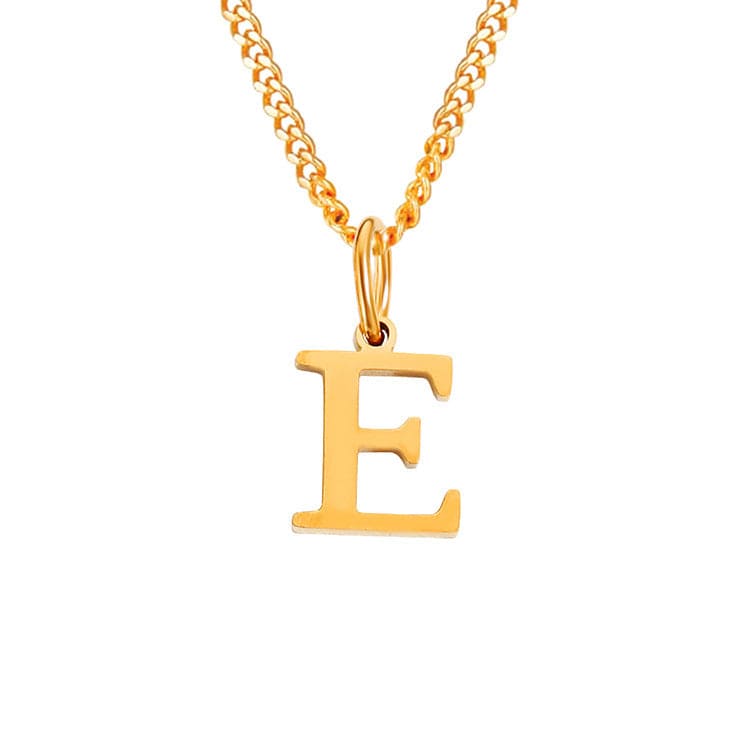 14K Edelstahl Halskette Buchstabenkette Modern