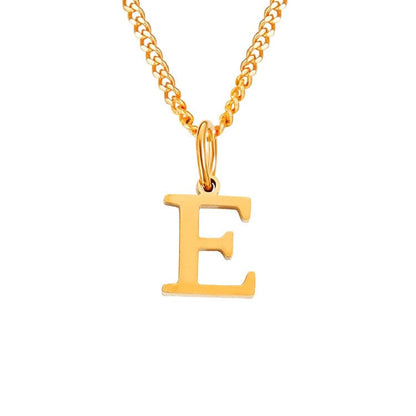 14K Edelstahl Halskette Buchstabenkette Modern