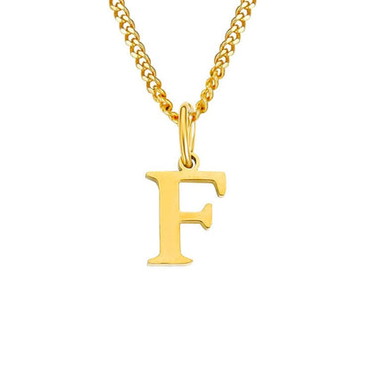 14K Edelstahl Halskette Buchstabenkette Modern