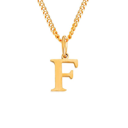 14K Edelstahl Halskette Buchstabenkette Modern