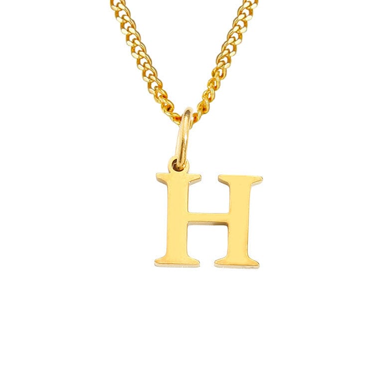 14K Edelstahl Halskette Buchstabenkette Modern