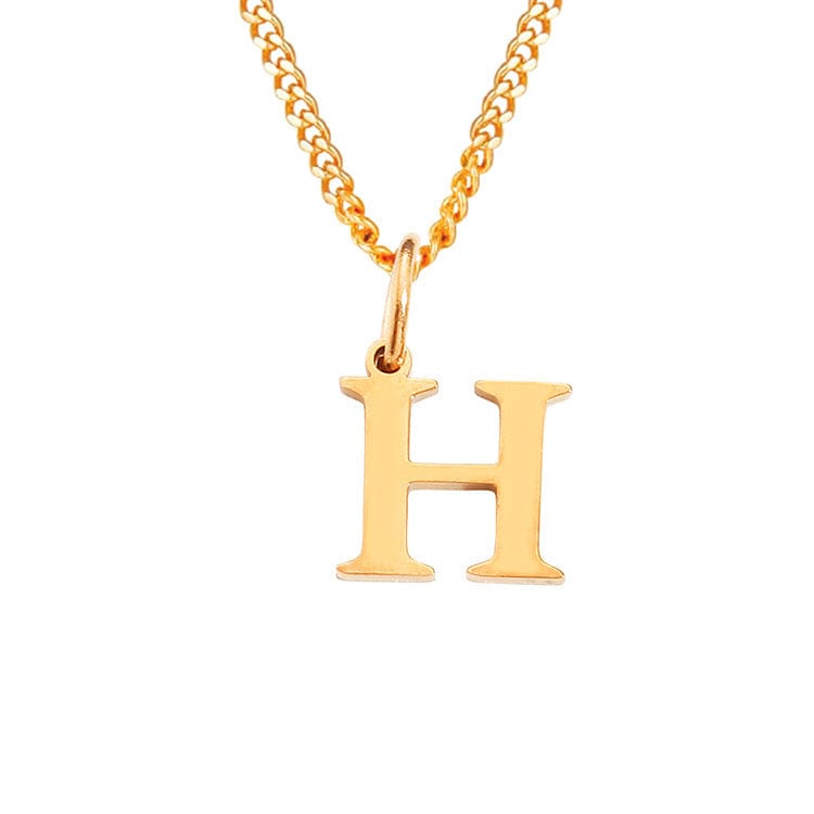 14K Edelstahl Halskette Buchstabenkette Modern