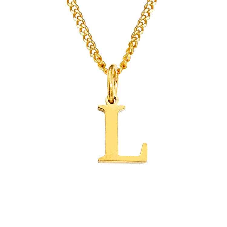 14K Edelstahl Halskette Buchstabenkette Modern
