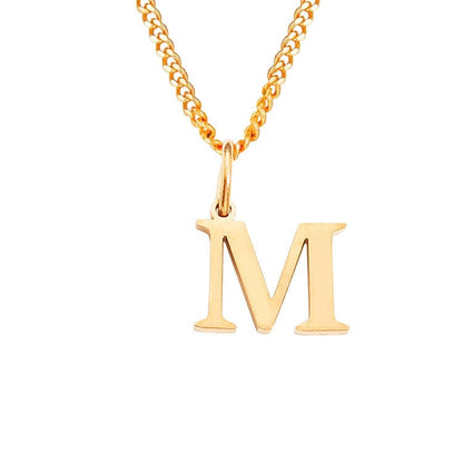 14K Edelstahl Halskette Buchstabenkette Modern