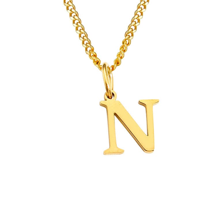 14K Edelstahl Halskette Buchstabenkette Modern