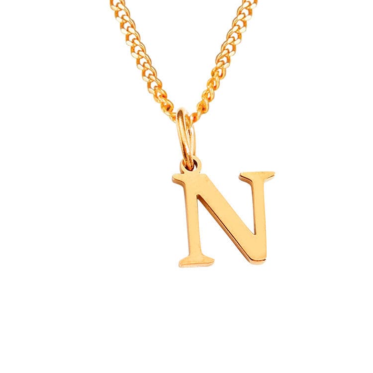 14K Edelstahl Halskette Buchstabenkette Modern