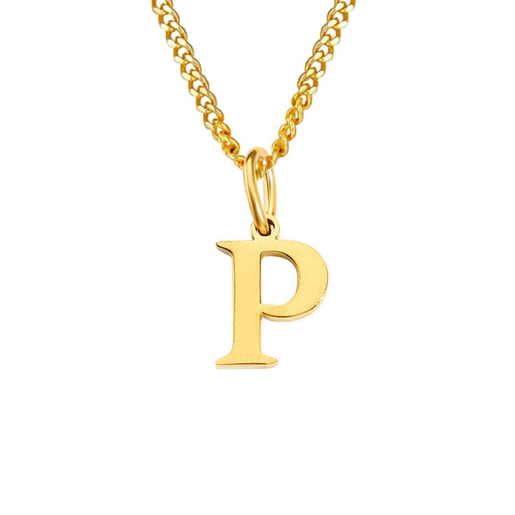14K Edelstahl Halskette Buchstabenkette Modern