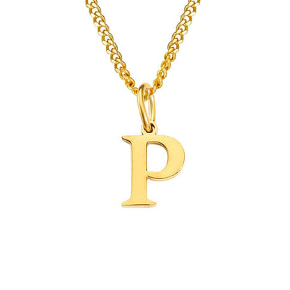 14K Edelstahl Halskette Buchstabenkette Modern