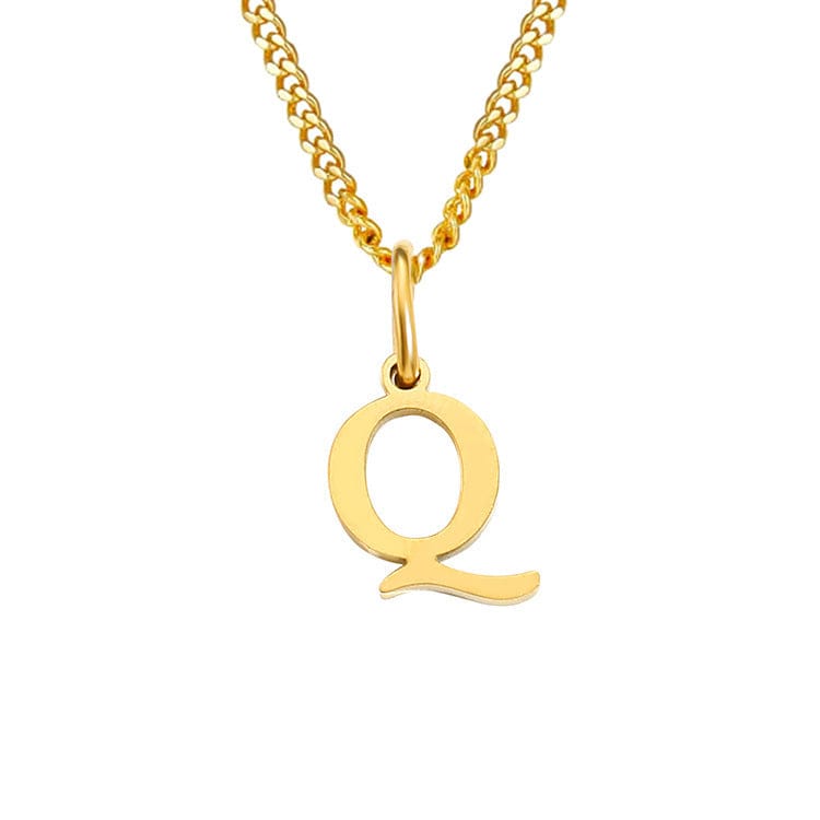 14K Edelstahl Halskette Buchstabenkette Modern