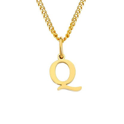 14K Edelstahl Halskette Buchstabenkette Modern