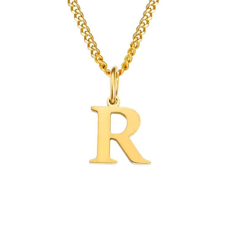14K Edelstahl Halskette Buchstabenkette Modern