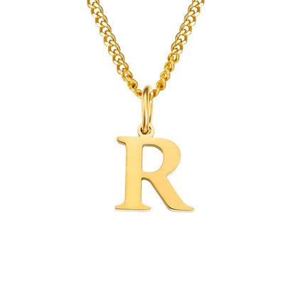 14K Edelstahl Halskette Buchstabenkette Modern