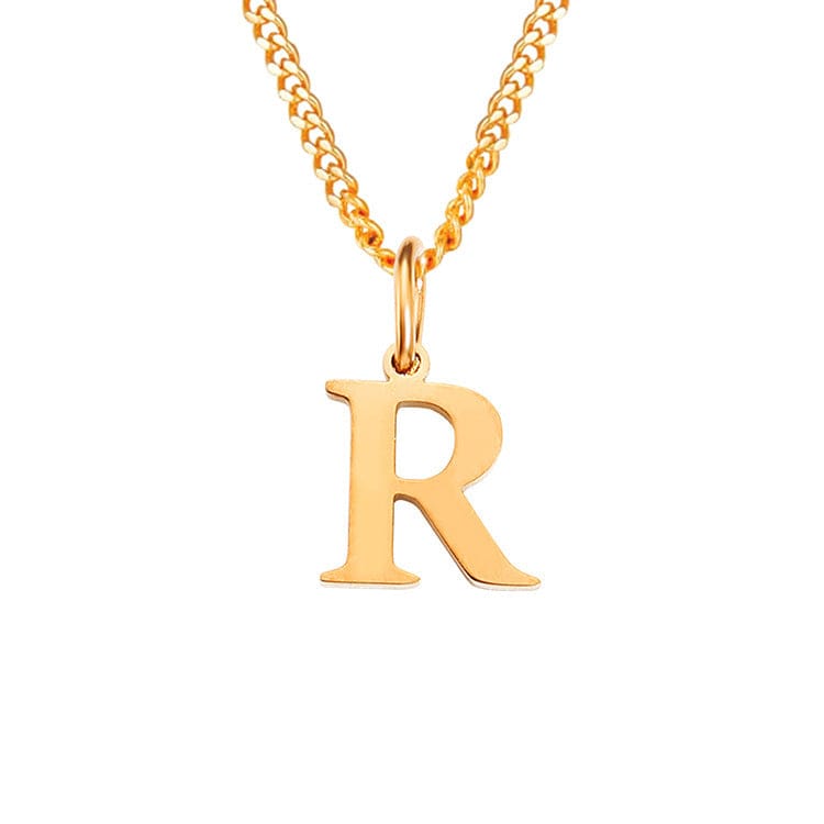 14K Edelstahl Halskette Buchstabenkette Modern