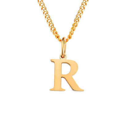 14K Edelstahl Halskette Buchstabenkette Modern