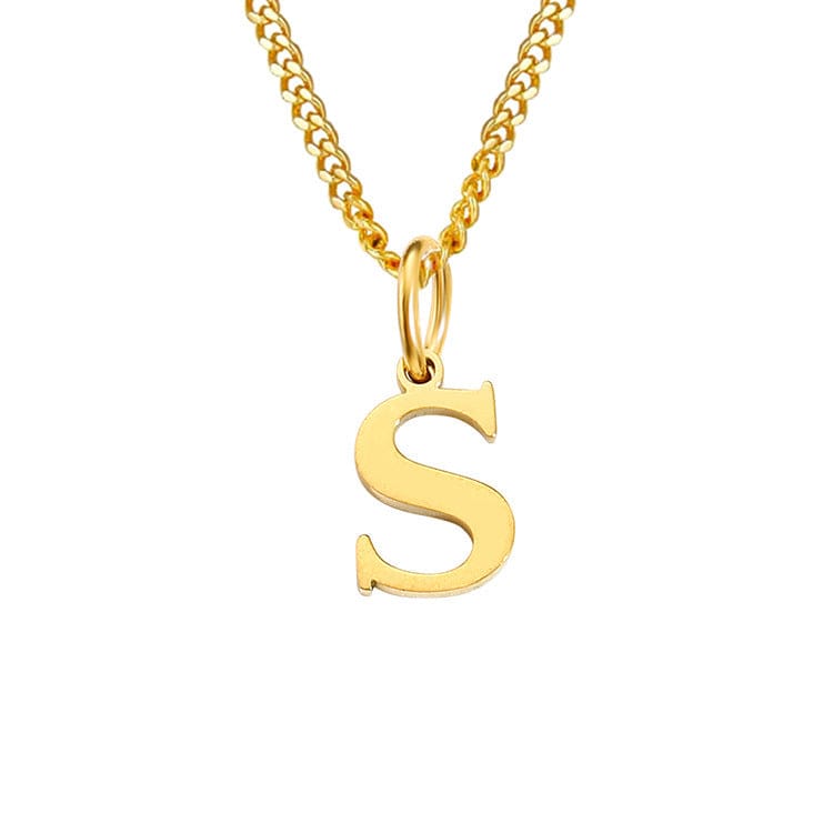 14K Edelstahl Halskette Buchstabenkette Modern