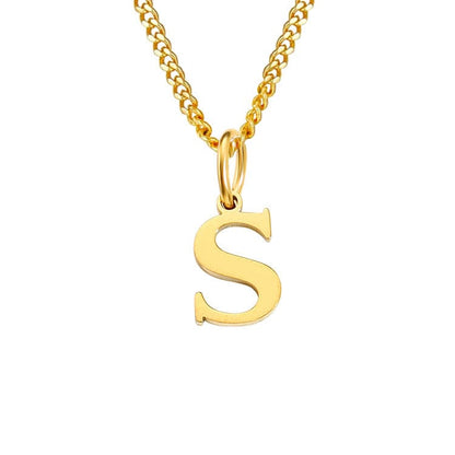 14K Edelstahl Halskette Buchstabenkette Modern