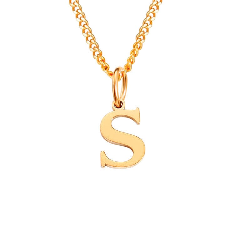 14K Edelstahl Halskette Buchstabenkette Modern