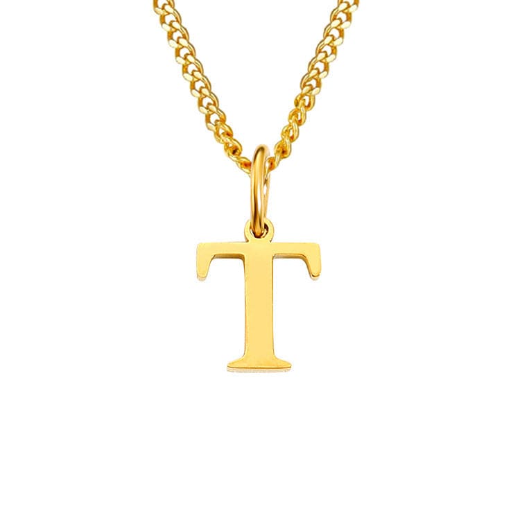 14K Edelstahl Halskette Buchstabenkette Modern