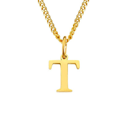 14K Edelstahl Halskette Buchstabenkette Modern