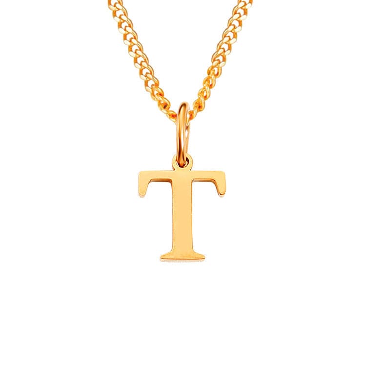 14K Edelstahl Halskette Buchstabenkette Modern