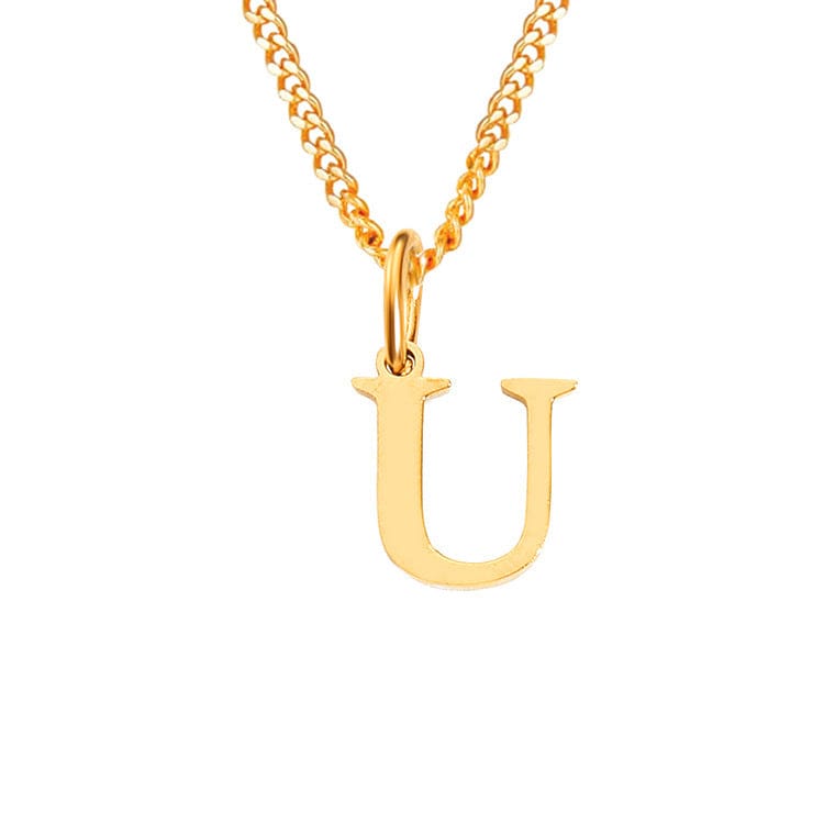 14K Edelstahl Halskette Buchstabenkette Modern