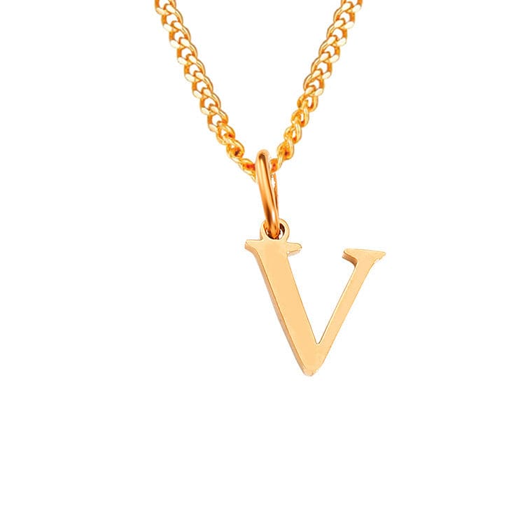14K Edelstahl Halskette Buchstabenkette Modern