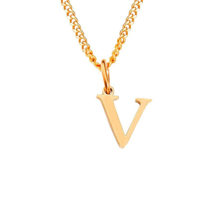 14K Edelstahl Halskette Buchstabenkette Modern