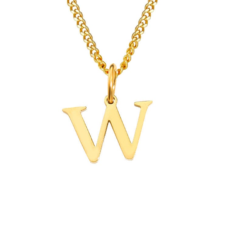 14K Edelstahl Halskette Buchstabenkette Modern