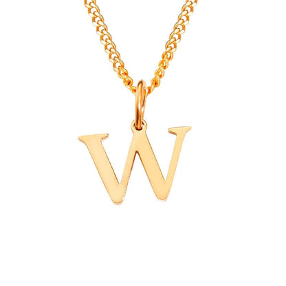14K Edelstahl Halskette Buchstabenkette Modern