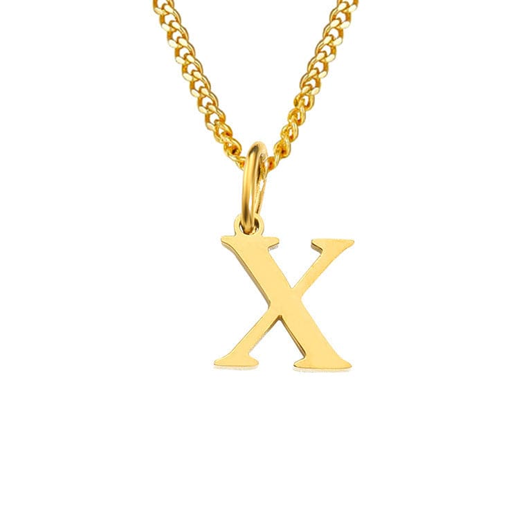 14K Edelstahl Halskette Buchstabenkette Modern