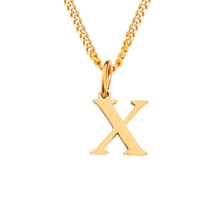 14K Edelstahl Halskette Buchstabenkette Modern