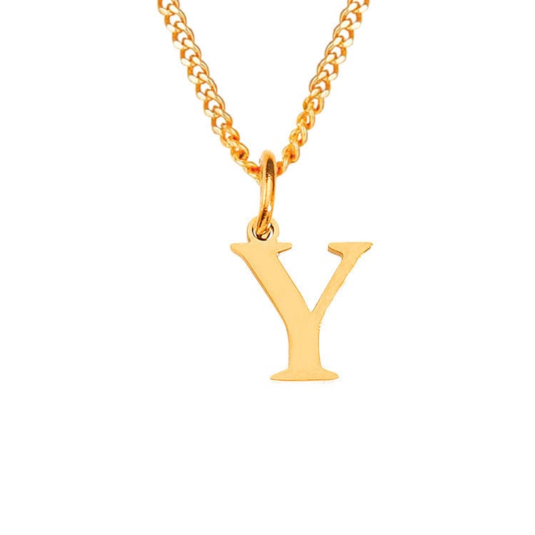 14K Edelstahl Halskette Buchstabenkette Modern