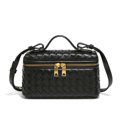 Geflochtene Crossbody Tasche Goldene Details Frauen