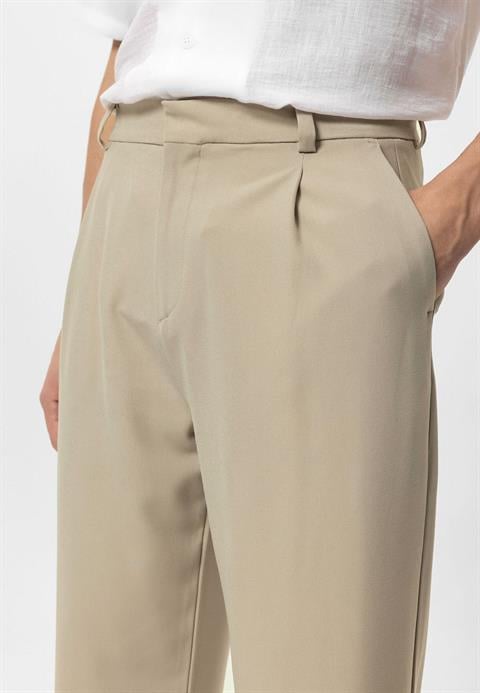 Herren-Hose Beige Hochtailliert Slimfit