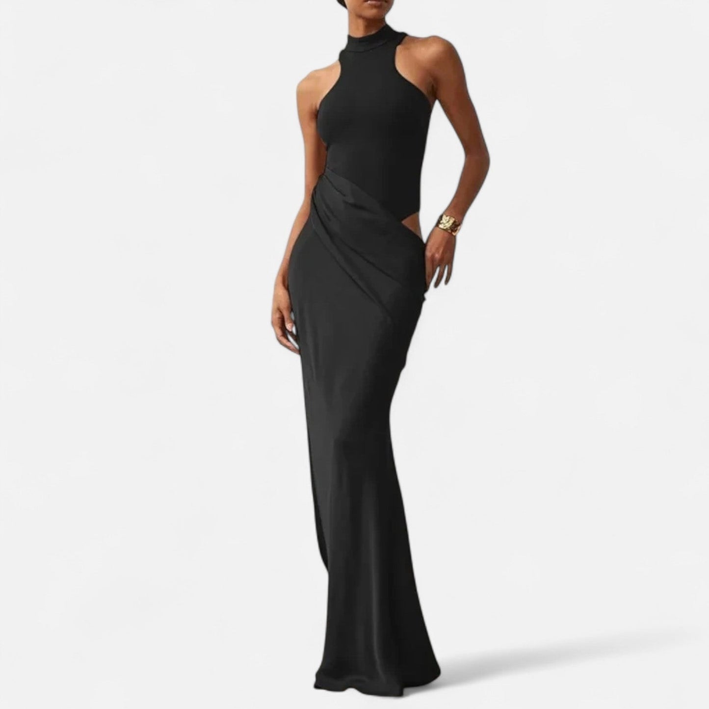 Damen Maxikleid Neckholder Cut Out Sommerkleid - BerlinGlamour