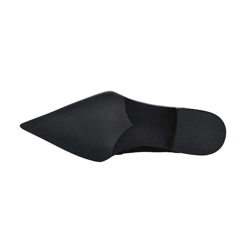 Damen Stiefeletten Schwarz Niedriger Absatz