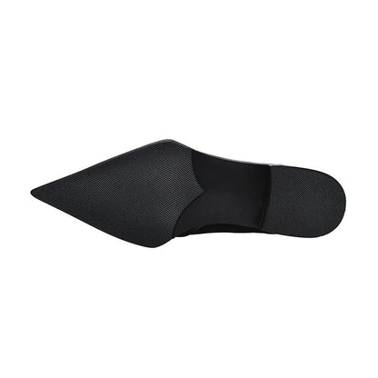 Damen Stiefeletten Schwarz Niedriger Absatz