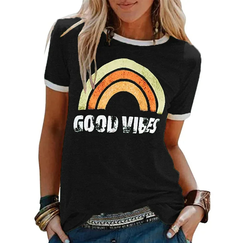 Trendy Good Vibes T-Shirt Berlin Style
