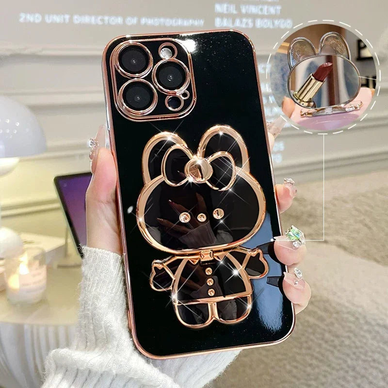 iPhone Hülle 3D Hase Spiegel Design Kawaii