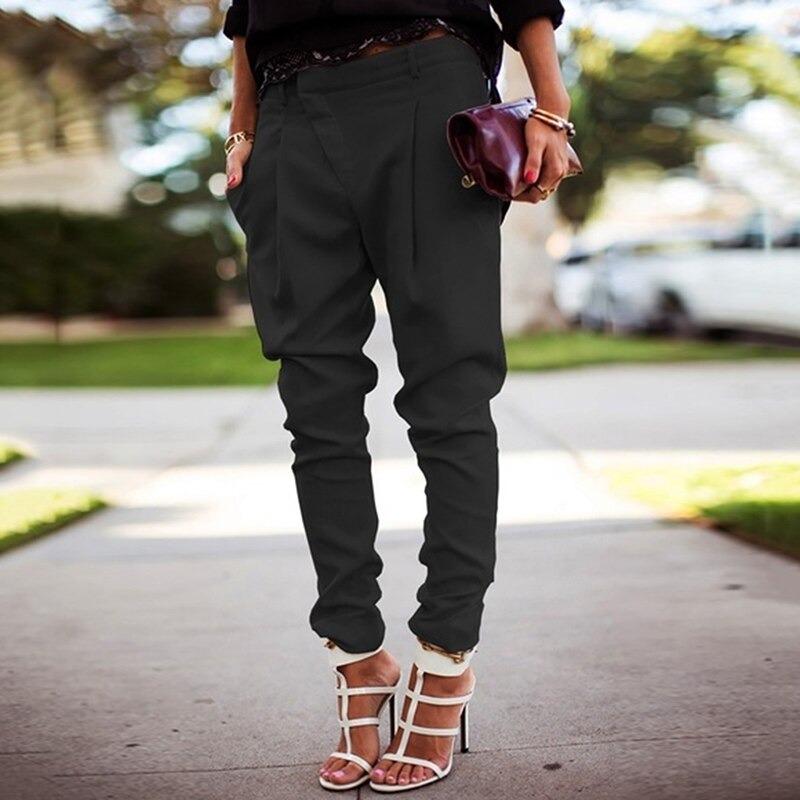 Damen Hose Hohe Taille Stilvoll Mit Gürtel