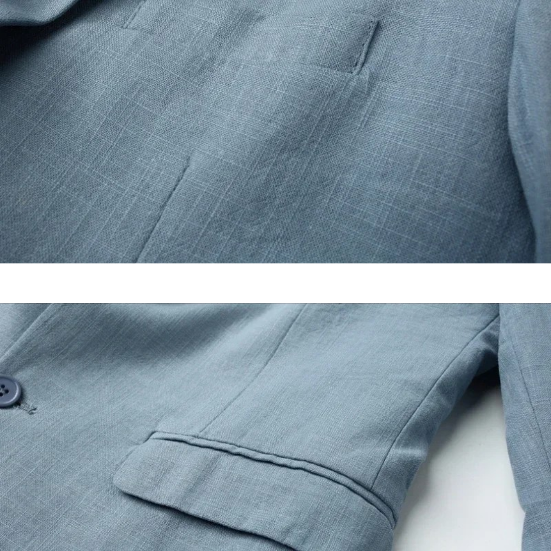 Herren Blazer Leinen Elegant Slim Fit