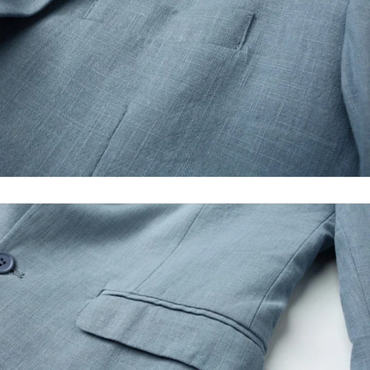 Herren Blazer Leinen Elegant Slim Fit