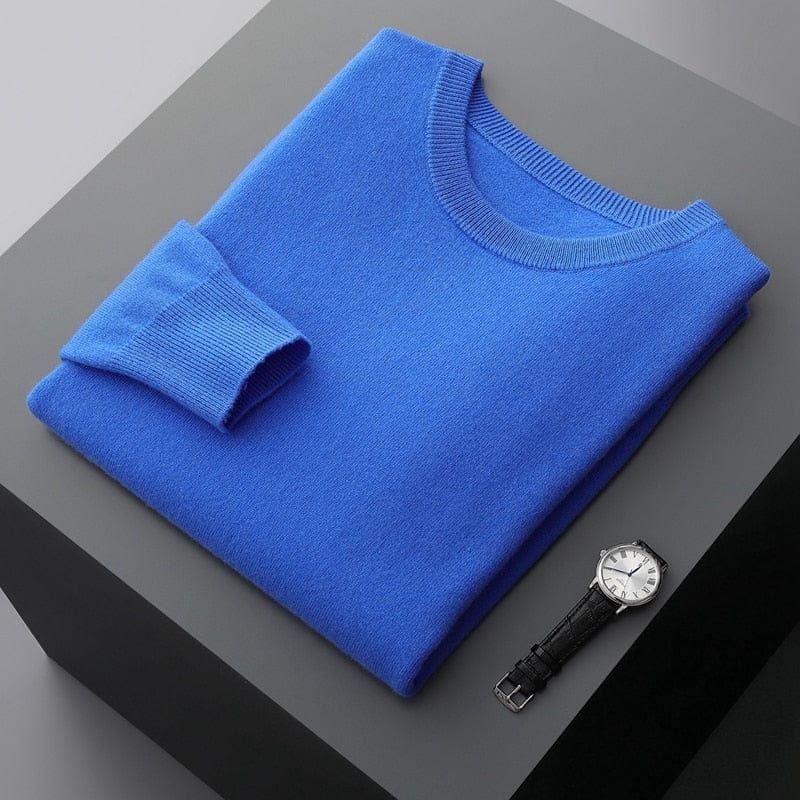 Herren Pullover Klassisch Rundhals Ausschnitt Elegante Optik