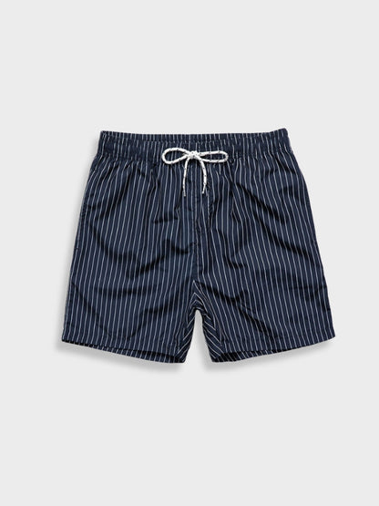 Herren Sommer Set Gestreift Hemd & Shorts Maritim